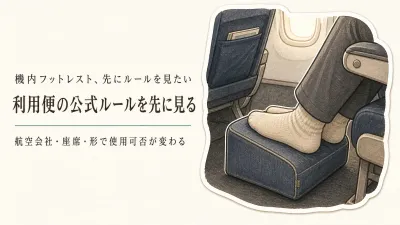 機内フットレストは使えない？航空会社のルールと買う前の確認方法