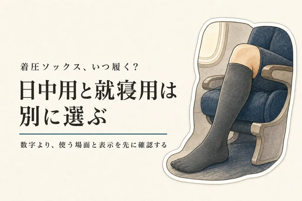 着圧ソックスは日中用・就寝用のどっち？hPaとmmHgの見方も解説