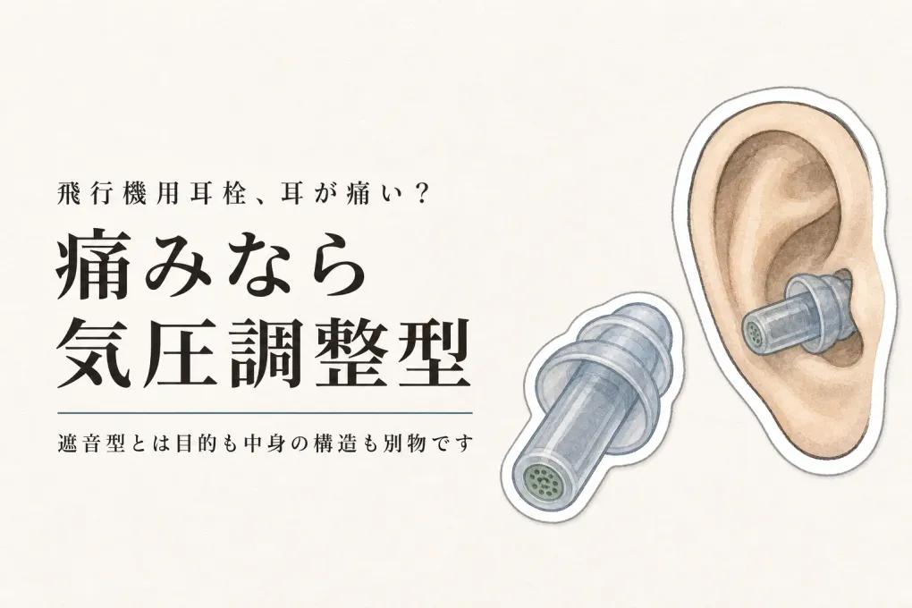 飛行機用耳栓は「遮音型」と「気圧調整型」で別物です｜耳の痛み対策に選ぶのはどちらか