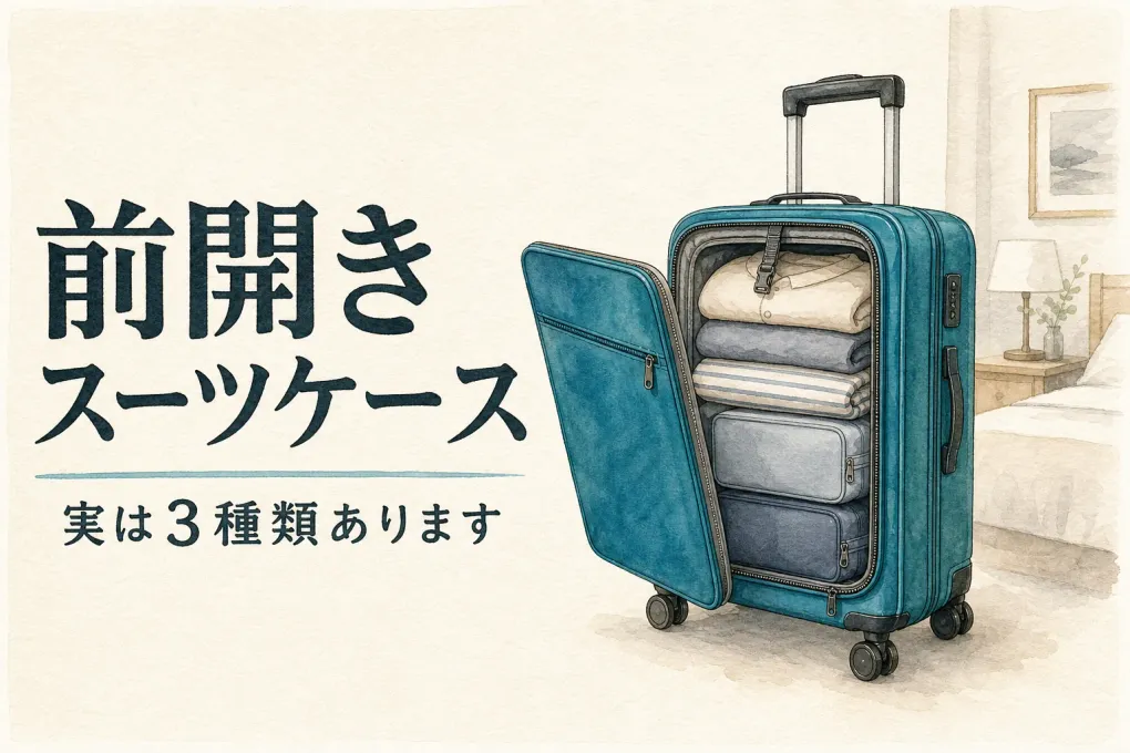 片開き（フロントオープン）スーツケースの選び方｜差が出るのは旅先ではなく、家の荷造りです