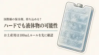 国際線の保冷剤は機内持ち込みできる？ハードタイプでも液体物として考える理由