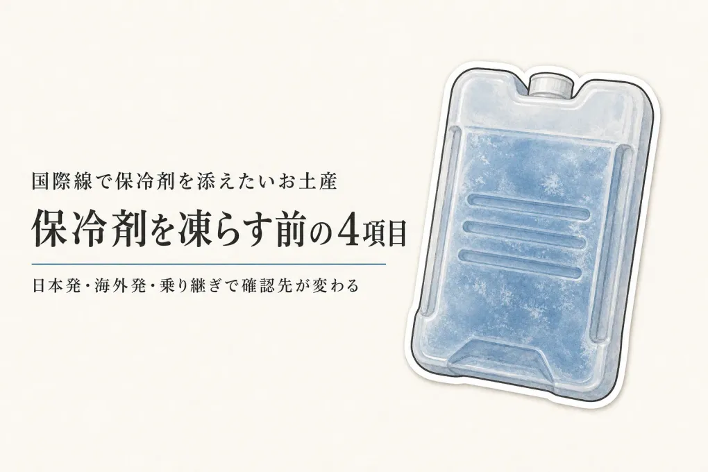 残暑のお土産に保冷剤を付ける前に｜国際線で確認する4項目