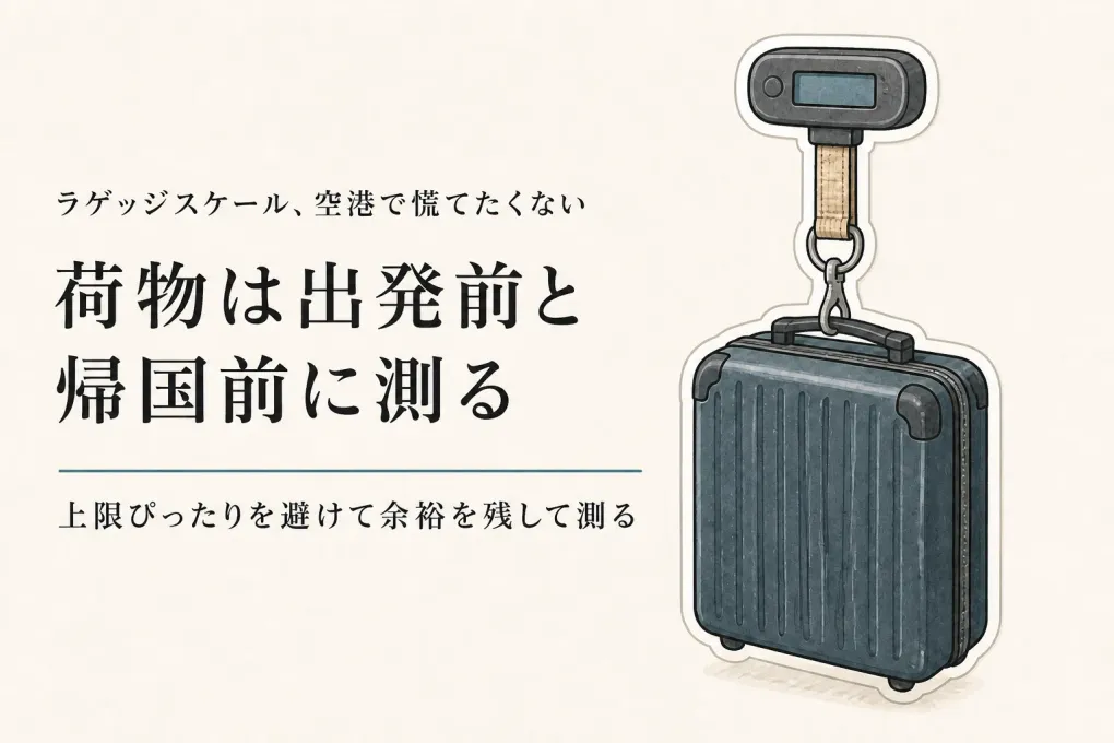 ラゲッジスケールの選び方｜空港で重量オーバーを指摘される前に荷物を測る