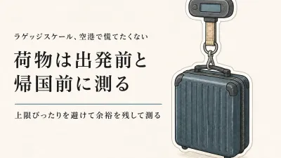 ラゲッジスケールの選び方｜空港で重量オーバーを指摘される前に荷物を測る