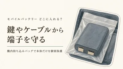 飛行機のモバイルバッテリーはどこに入れる？端子をショートさせない持ち運び方