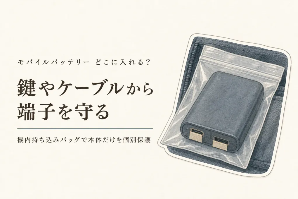 飛行機のモバイルバッテリーはどこに入れる？端子をショートさせない持ち運び方