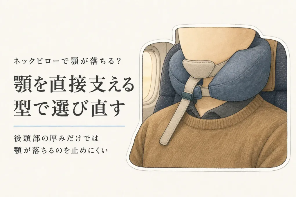 ネックピローの選び方｜「首の後ろ」ではなく「顎」で選ぶと、合わなかった理由が分かります