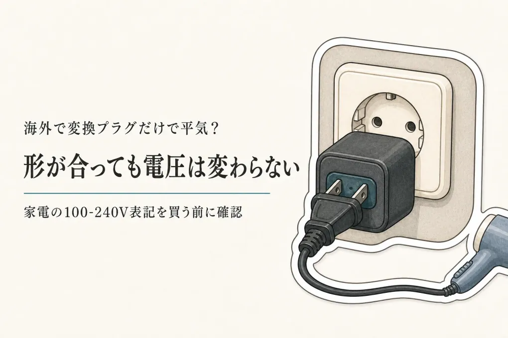 変換プラグを買っても、日本の家電が壊れることがあります｜変換と変圧は別の話です