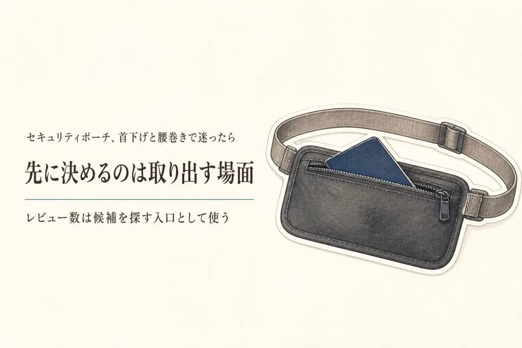 セキュリティポーチは首下げと腰巻きどっち？スキミング防止の4商品をレビュー数順に比較