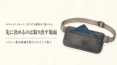 セキュリティポーチは首下げと腰巻きどっち？スキミング防止の4商品をレビュー数順に比較