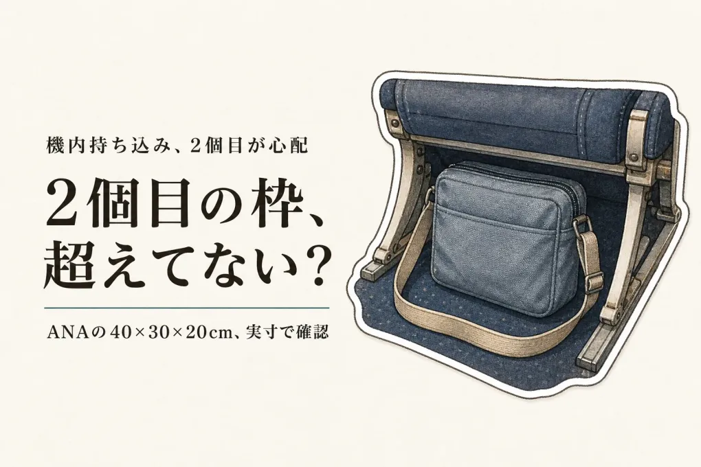 サブバッグの機内持ち込みルール｜「機内持ち込み対応」は、2個目の基準とは限りません