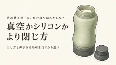 旅行用の真空ボトルとシリコン詰め替え容器はどっち？飛行機で漏れにくい構造と入れ方