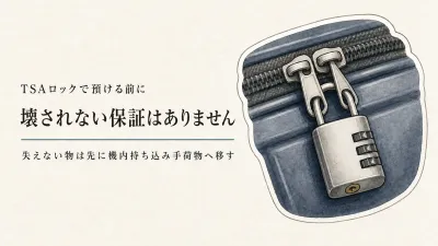 TSAロックは壊される？スーツケースベルトとの違いと預け荷物の守り方